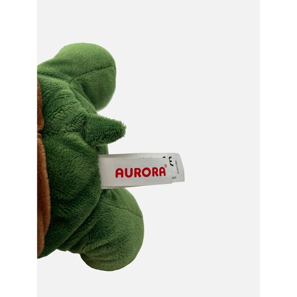 Aurora 2014 Green Turtle Hand Puppet 12" Brown Shell Sea Plush Stuffed Animal - Picture 3 of 9